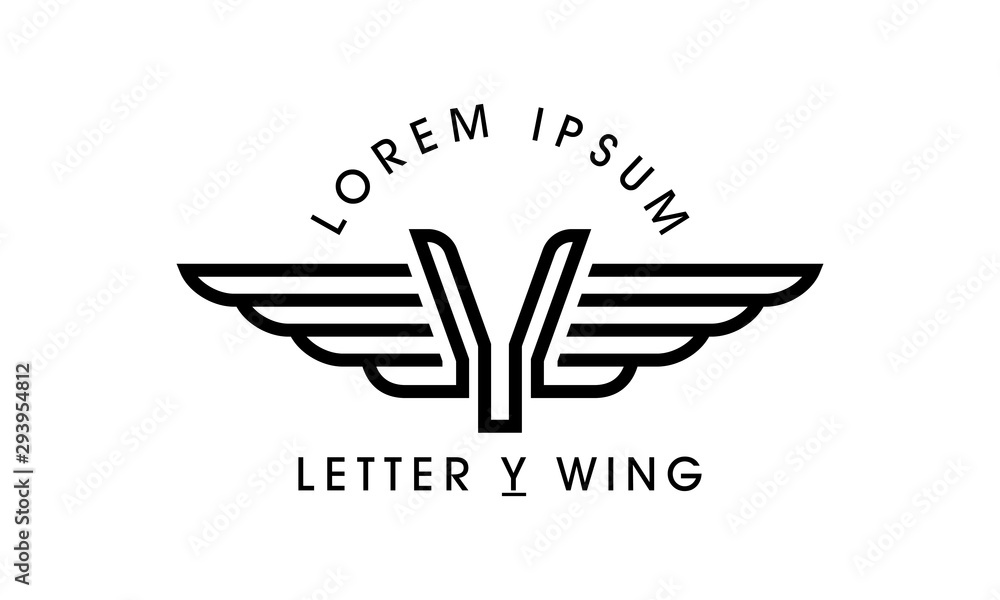 Letter Y Wing Emblem Logo Letter Y Wing Emblem Logo