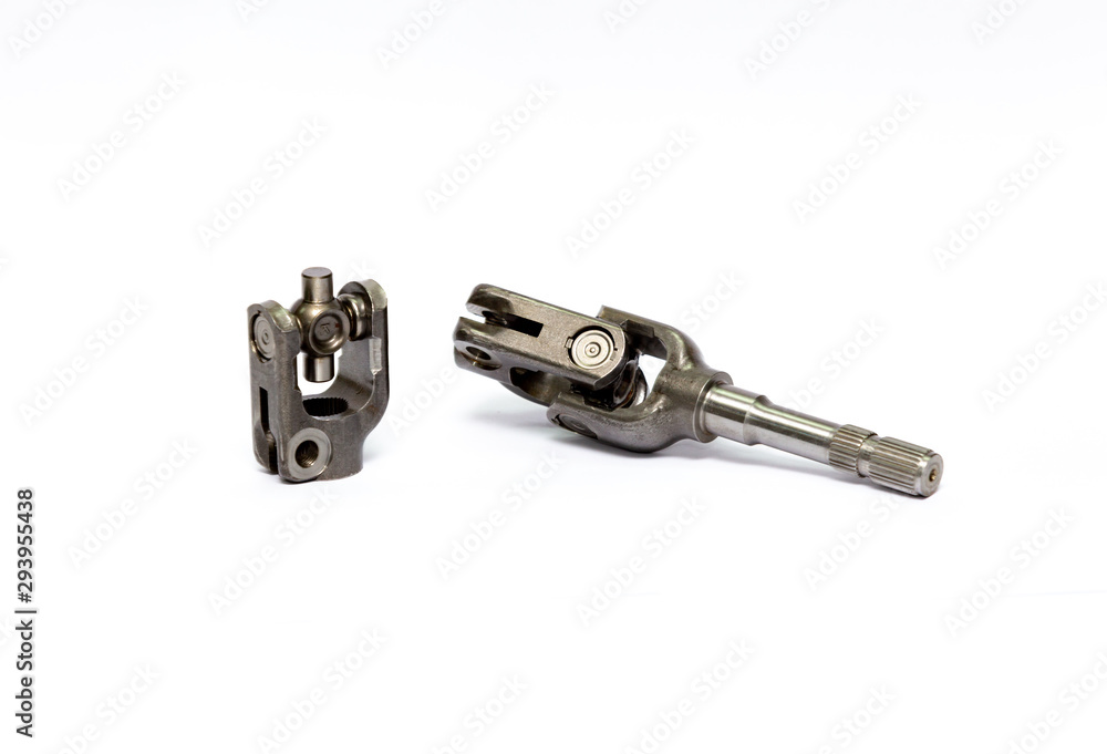 Steering joint for car isolated on white background Steering joint for car isolated on white background