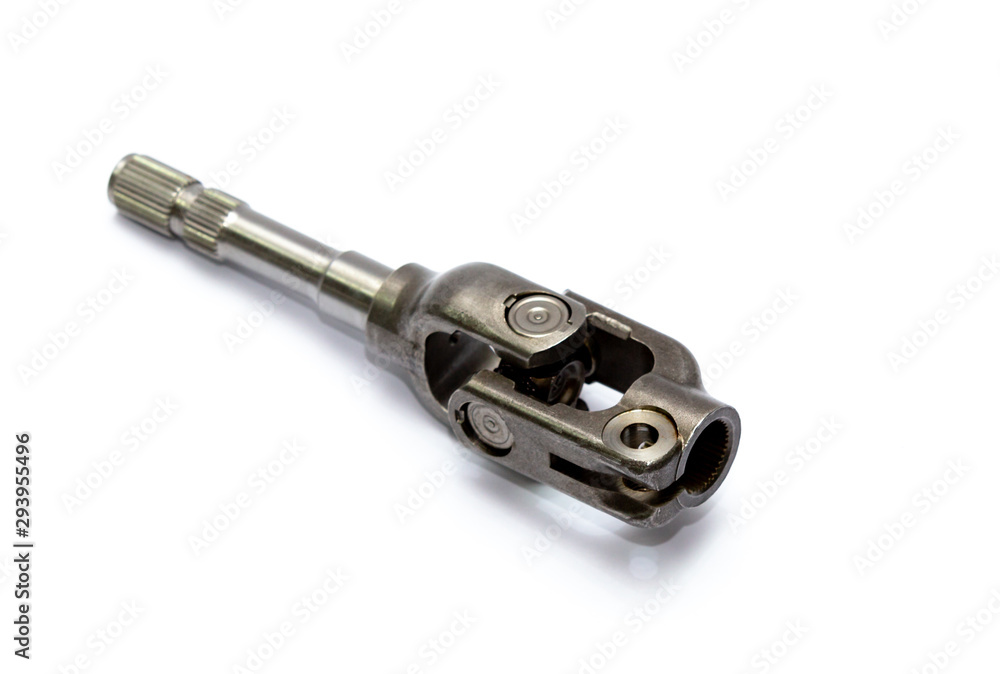 Steering joint for car isolated on white background Steering joint for car isolated on white background