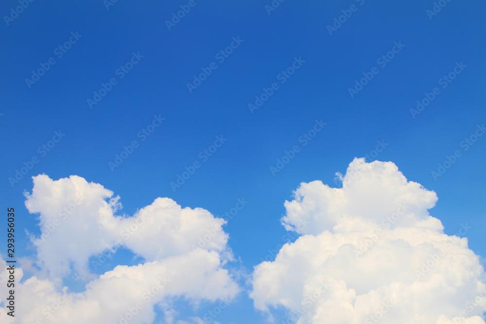 White clouds in blue sky with copy space. Nature background. White clouds in blue sky with copy space. Nature background.