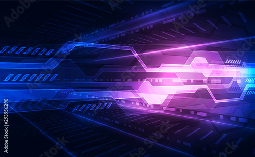 Abstract futuristic digital technology background. Illustration Vector