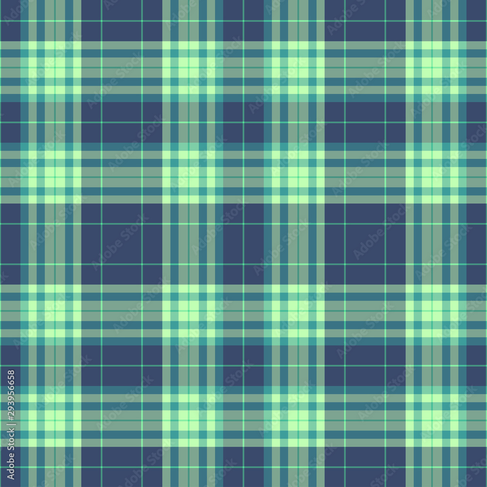 Tartan Pattern in Blue and Green. Tartan Pattern in Blue and Green.