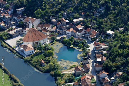 Opuzen town in the  Neretva delta River, Croatia photo