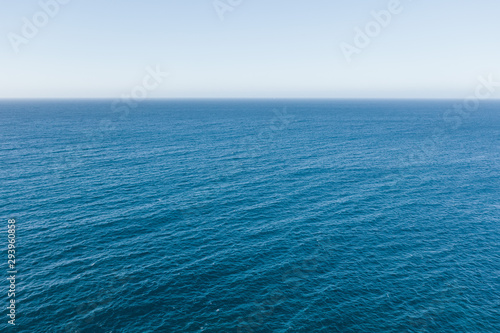 The surface of the sea smooth surface endless horizon.