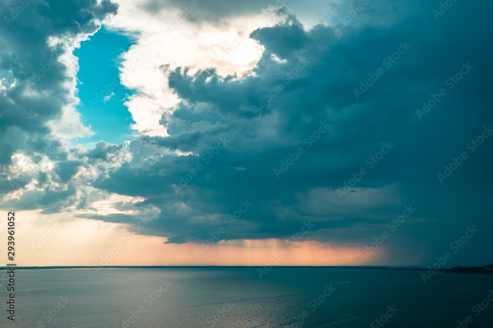 Sunset storm in the sky over Trieste Sunset storm in the sky over Trieste