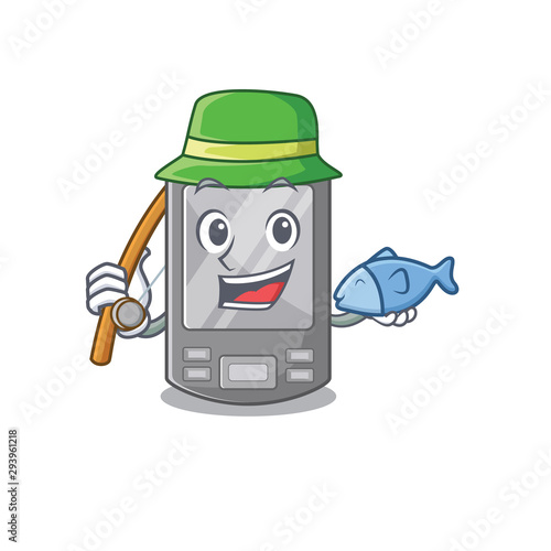 Fishing personal digital assistant with mascot shape