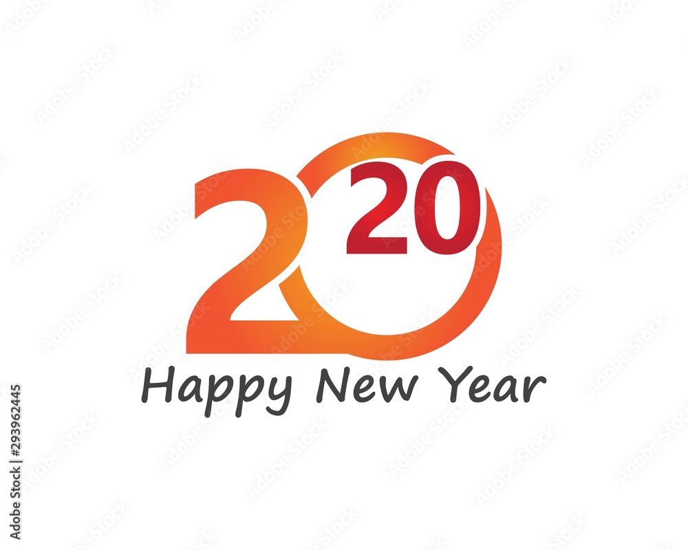 Happy New Year 2020 Text Design Patter, Vector illustration Happy New Year 2020 Text Design Patter, Vector illustration
