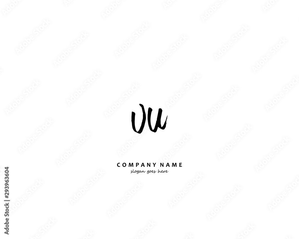 VU Initial handwriting logo vector VU Initial handwriting logo vector