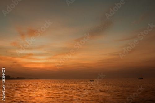 Sunrise and the empty boats at Hawksbay Karachi © fahadee
