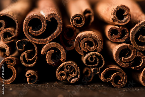 cinnamon sticks in macro