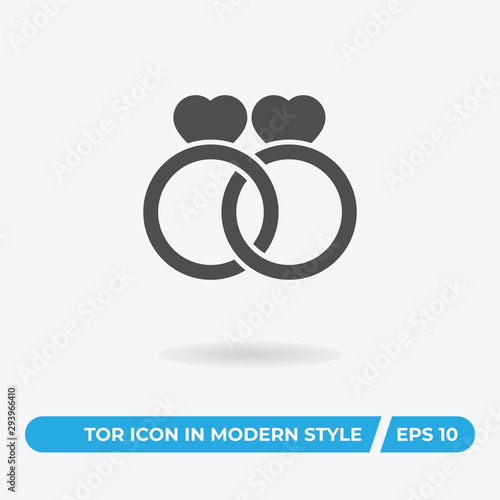 Rings vector icon, simple sign for web site and mobile app.