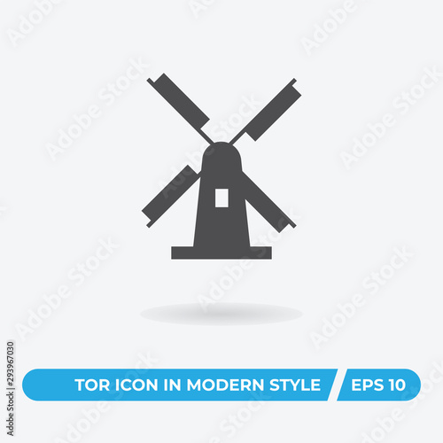 Netherlands windmill vector icon, simple sign for web site and mobile app.
