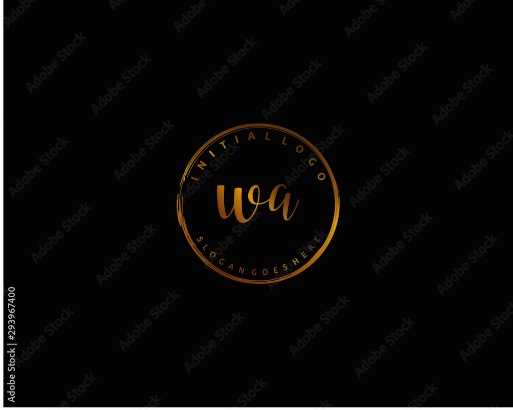 WA Initial handwriting logo vector WA Initial handwriting logo vector