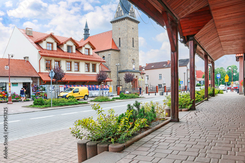 DOBCZYCE, POLAND - AUGUST 03, 2019:  Old town in Dobczyce photo