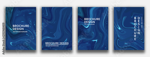 Liquid marble textured backgrounds. Abstract painting for wed design or print. Good for cards, covers and business presentations. Vector illustration.