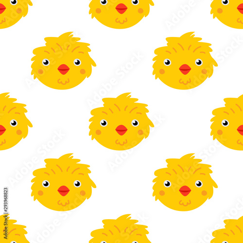 Chick seamless vector pattern