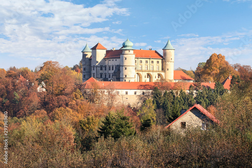NOWY WISNICZ, POLAND - SEPTEMBER 17, 2018: Old royal castle