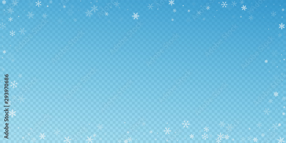 Sparse snowfall Christmas background. Subtle flyin Sparse snowfall Christmas background. Subtle flyin