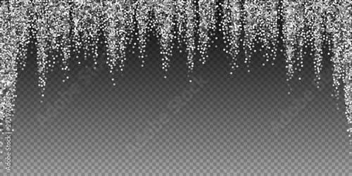 Silver glitter luxury sparkling confetti. Scattere