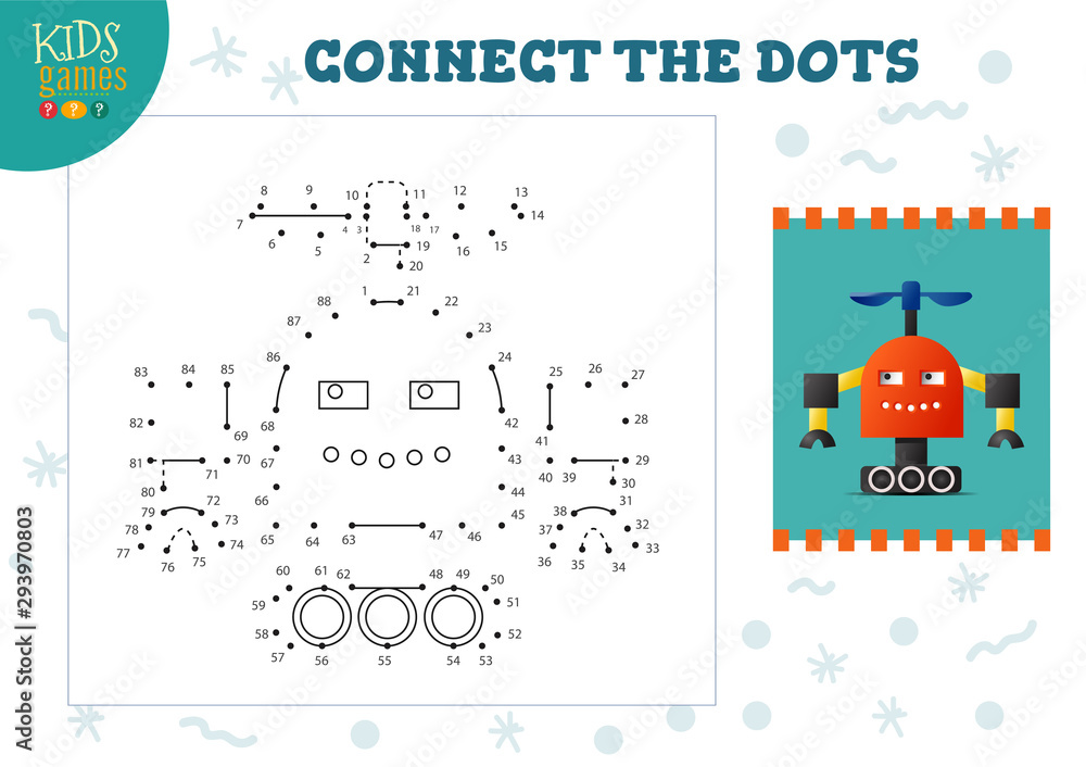 Connect the dots kids game vector illustration Connect the dots kids game vector illustration