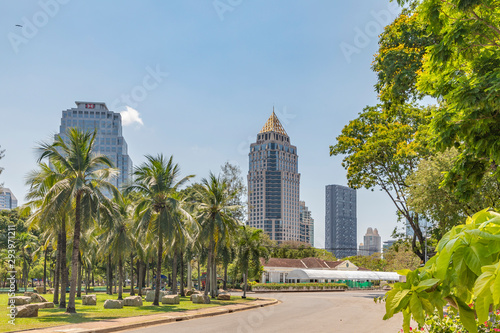 Photography architecture and park bangkok in the afternoon