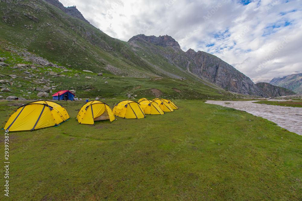 camping next to the river