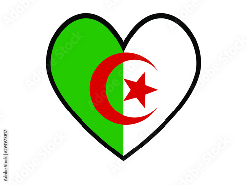 Algeria National flag inside Big heart. Original color and proportion. vector illustration, from world countries of all continent set. Isolated on white background Free Download Algeria National flag inside Big heart. Original color and proportion. vector illustration, from world countries of all continent set. Isolated on white background - GFXLoad