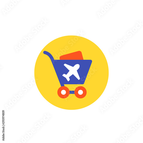 Duty Free shop, retail, vector icon