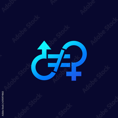gender inequality icon for web