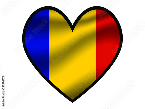 Chad National flag inside Big heart. Original color and proportion. vector illustration, from world countries of all continent set. Isolated on white background Free Download Chad National flag inside Big heart. Original color and proportion. vector illustration, from world countries of all continent set. Isolated on white background - GFXLoad