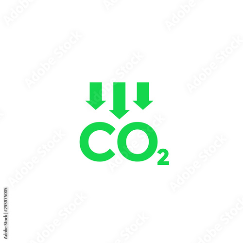reduce carbon emissions, vector icon