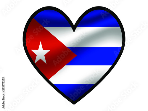 Cuba National flag inside Big heart. Original color and proportion. vector illustration, from world countries of all continent set. Isolated on white background Free Download Cuba National flag inside Big heart. Original color and proportion. vector illustration, from world countries of all continent set. Isolated on white background - GFXLoad