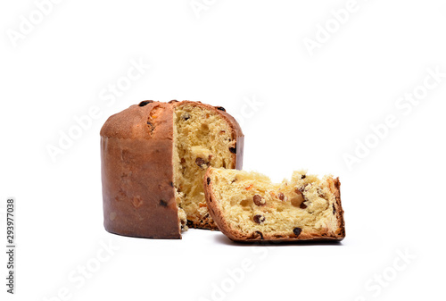 christmas slice of panettone photo