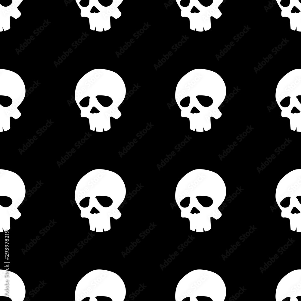 Halloween Seamless pattern with skull