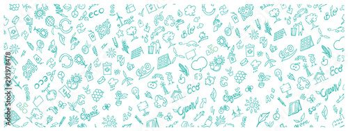 pattern banner eco symbol element . illustration