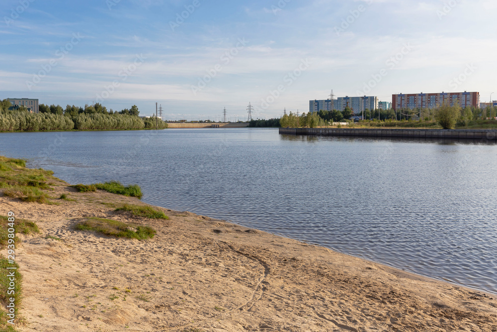 Park on the river Saimaa in Surgut