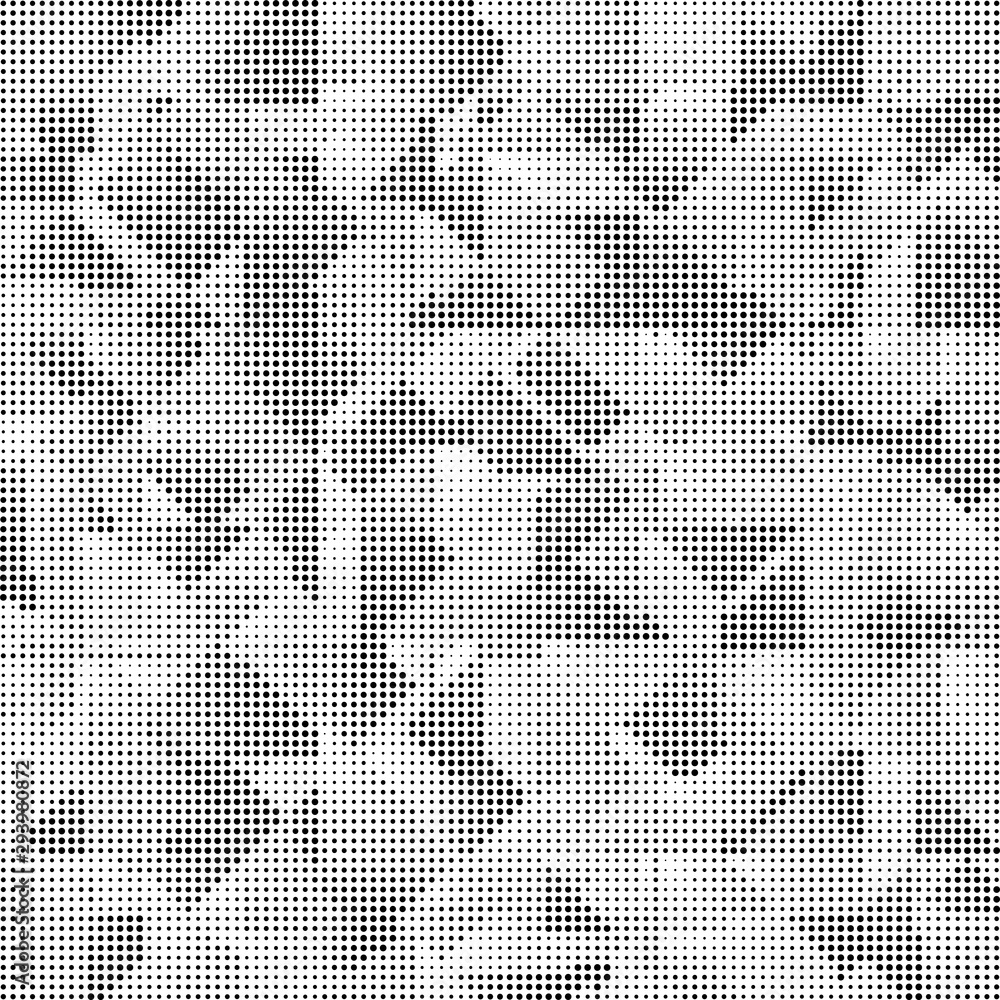 Halftone Pattern. Set of Dots. Dotted Texture on White Background. Overlay Grunge Template. Distress Linear Design. Fade Monochrome Points. Pop Art Backdrop.