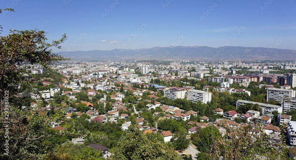 Obraz premium scenic view over skopje from a mountain