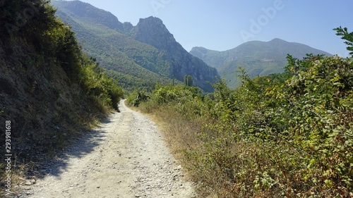 dusty road near skopje in northern macedonia