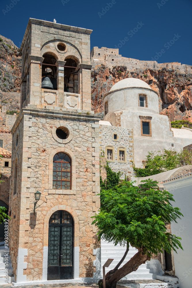 Impressions of The old village of Monemvasia, Peloponnese, Greece with its charming narrow Streets