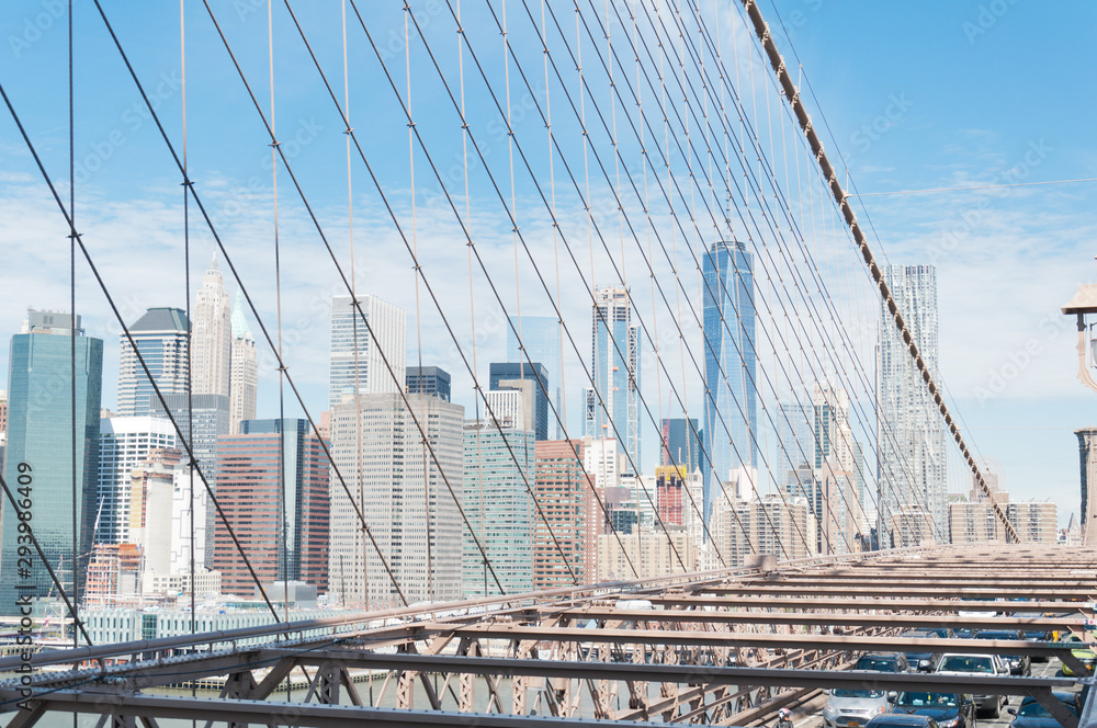 Obraz premium Details of Brooklin bridge in New York