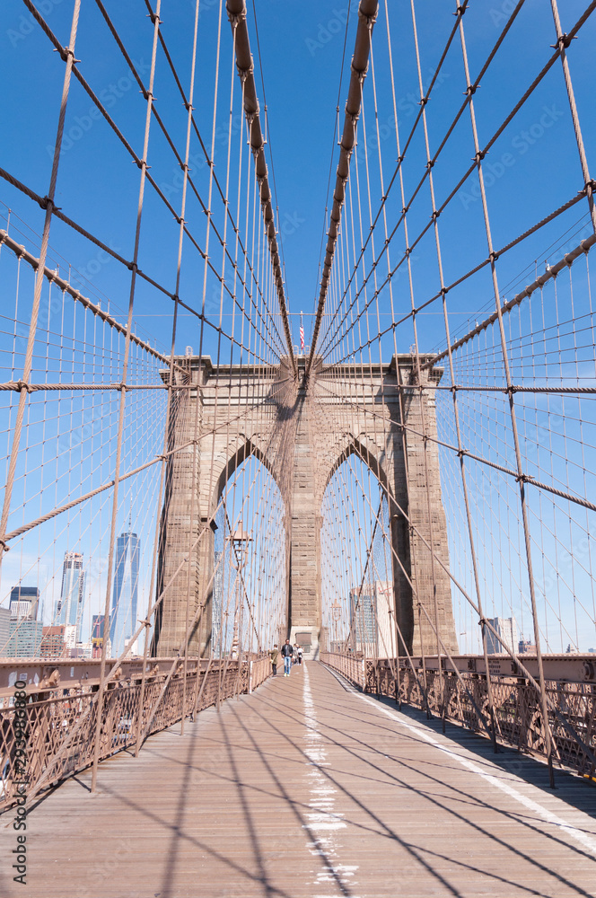 Obraz premium Details of Brooklin bridge in New York