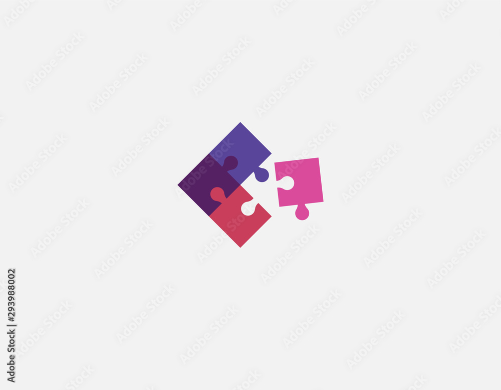 Creative abstract geometric logo icon puzzles for company Creative abstract geometric logo icon puzzles for company