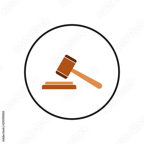 Gavel icon vector. Hammer icon vector. Judge Gavel Auction Icon. Bid