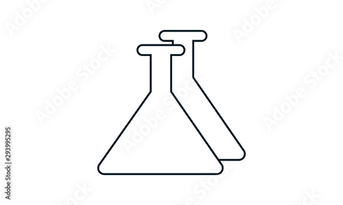 Conical flask icon for science and laboratory concepts