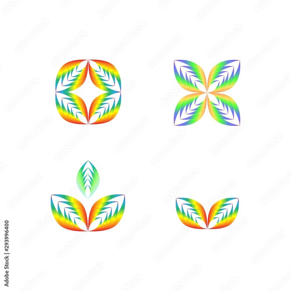 Rainbow for modern logos. Fast simple stylised. Creative illustration in colorful tone. Abstract logo icon design template element for business. Brend-new design for your biz. Vector illustration.