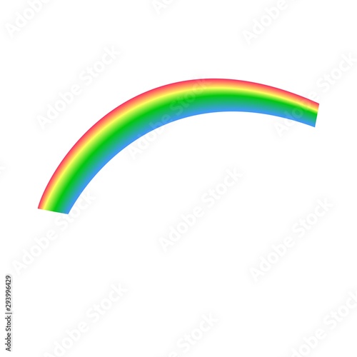 Rainbow sign. Illustration colorful spectrum arc. Cute colorful symbol spring, summer, rain.Color bow mark clean nature. Template for t shirt, card, poster, etc. Design element. Vector illustration.