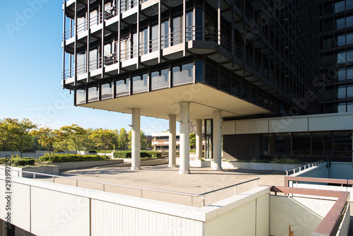 Office buildings in the style of architecture of the seventies in the City Nord, an office city planned in the sixties in the north of Hamburg photo