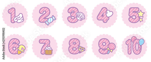 かわいい数字 （ゆめかわいい）