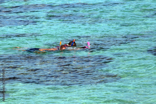 couple snorkeling in south of Thailand © Tazzjang